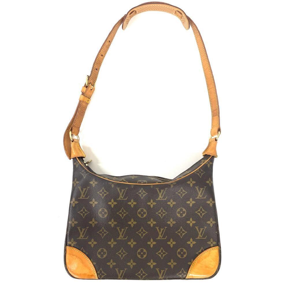 LOUIS VUITTON Brown Monogram Canvas Boulogne 30 Shoulder Bag